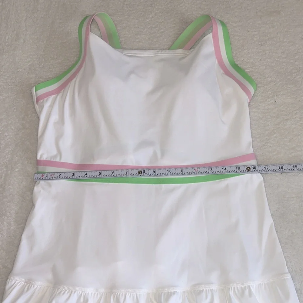 Lilly Pulitzer “Lollo” Luxletic Active Dress Resort White Pink Trim Size XL NWT - Picture 4 of 10